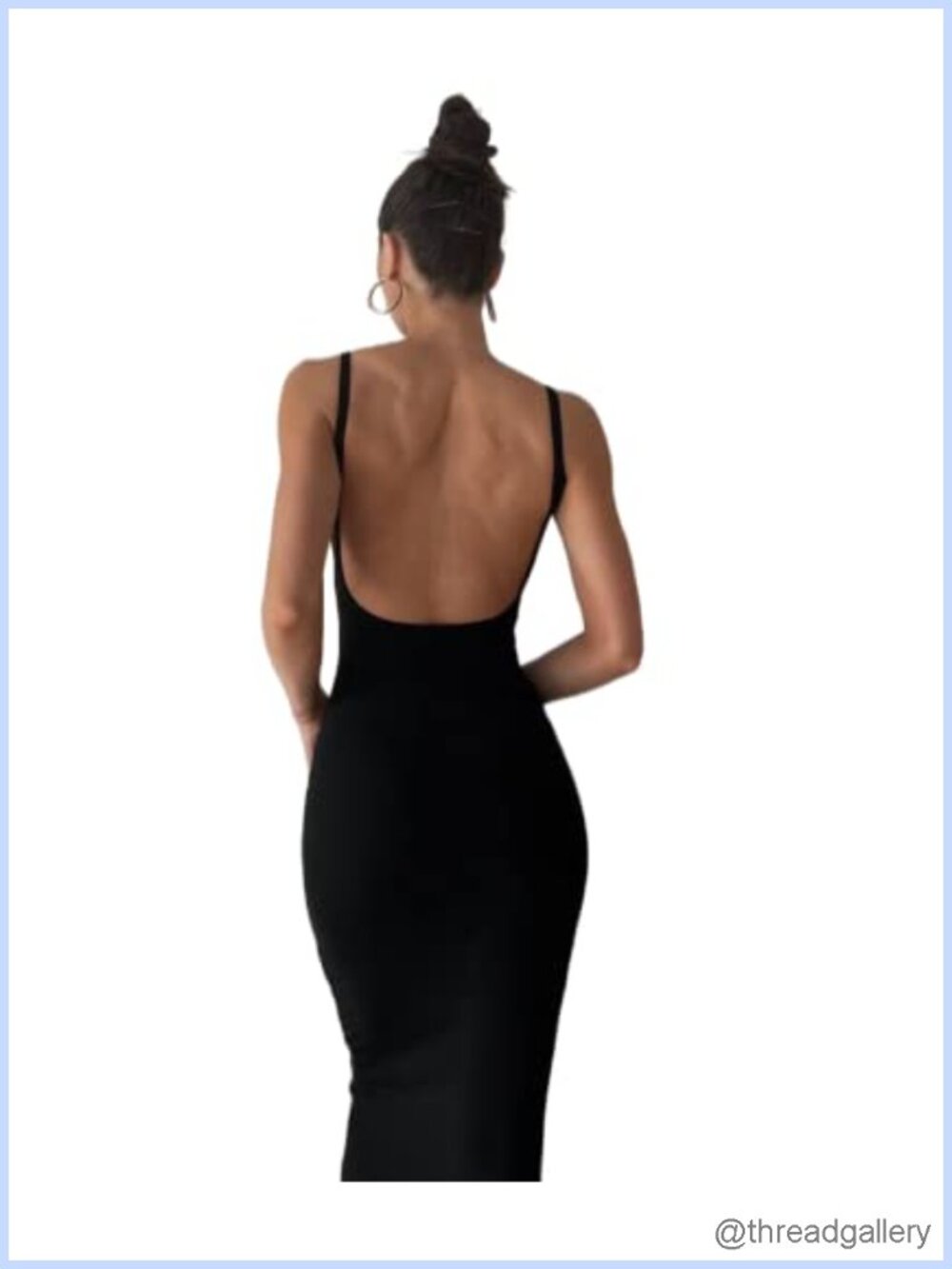 Women Backless Bodycon Maxi Tank Dress Sleeveless Open Back Long Party Dress